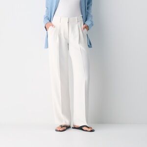 aritzia white effortless pants crepette